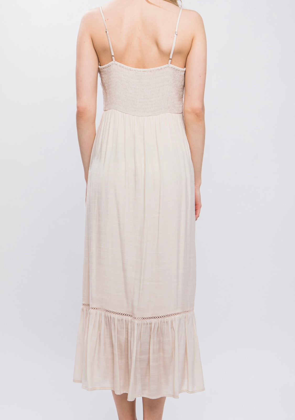 Midi Cami Dress Natural Beige