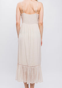 Midi Cami Dress Natural Beige