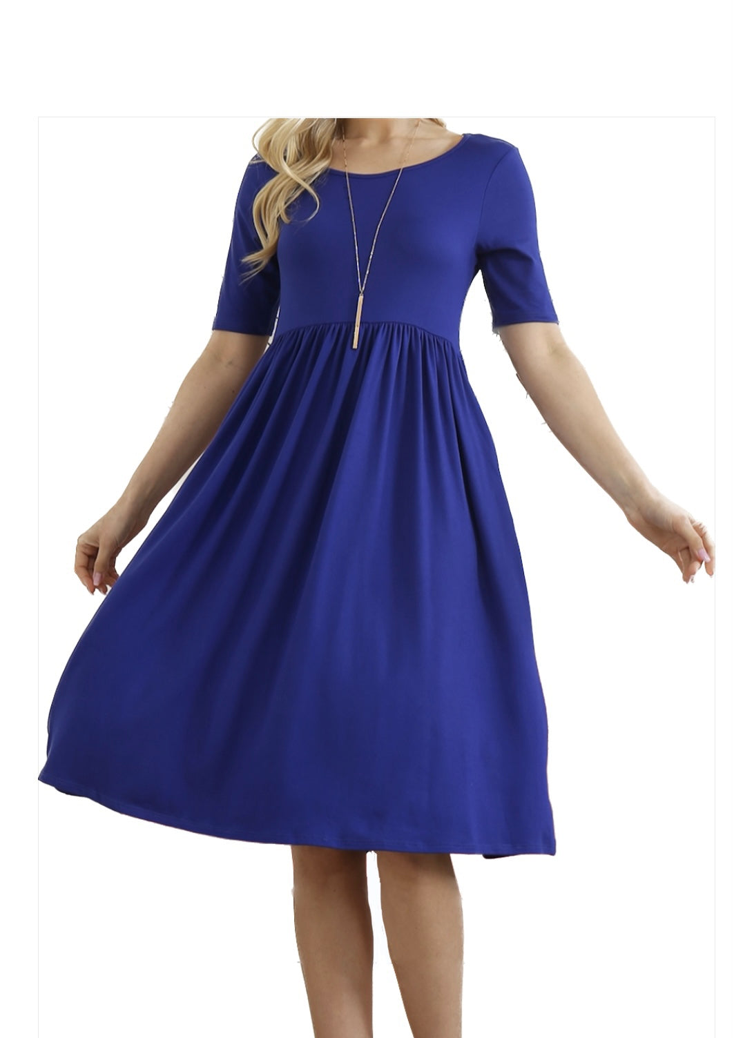 Royal Blue A-Line Dress