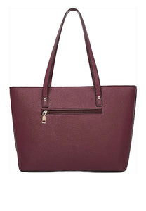 Burgundy Tote Fashion Bag