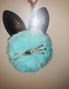 KITTEN POMPOM KEYCHAIN