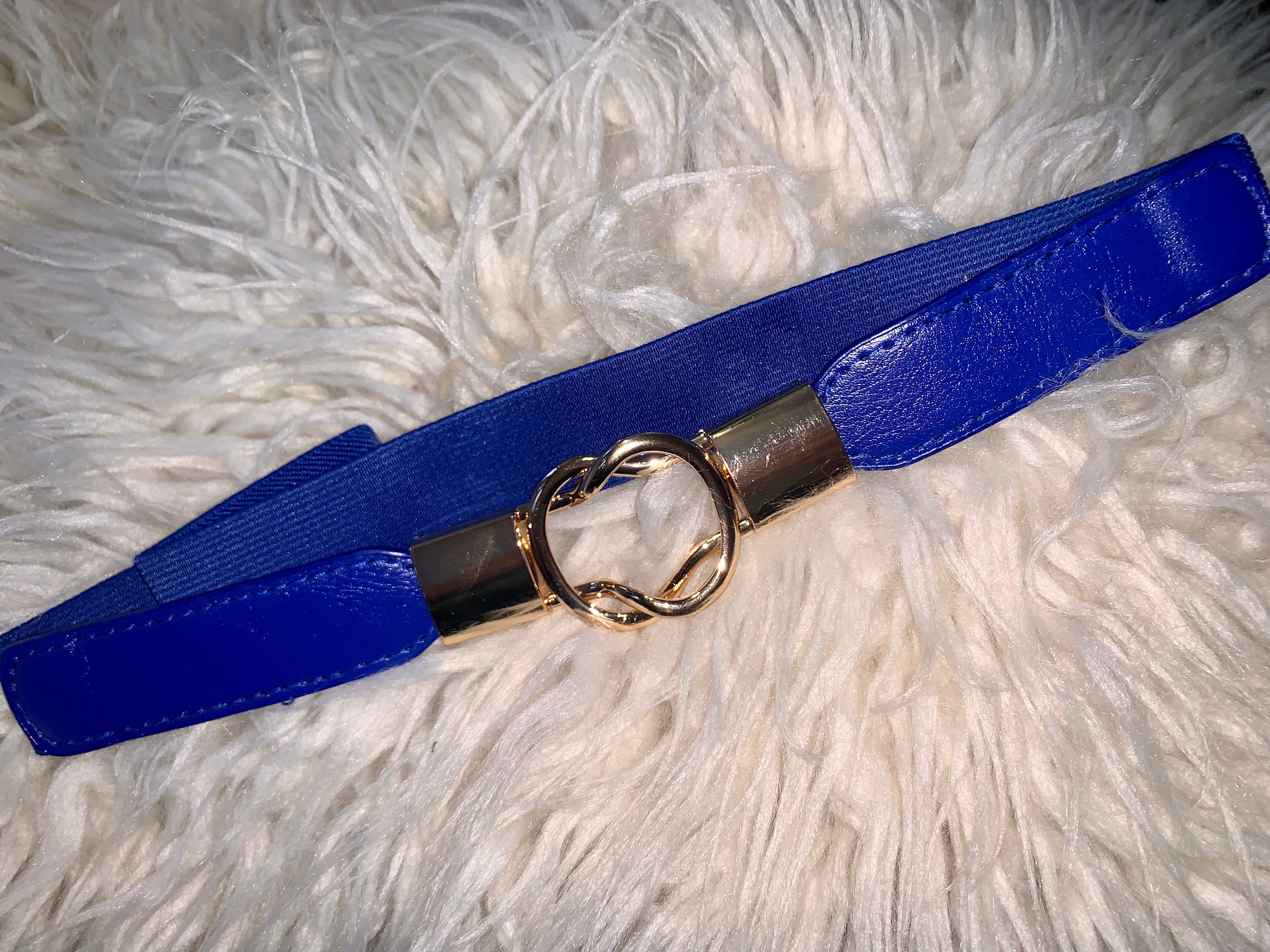 BLUE WITH GOLD BUCKLE