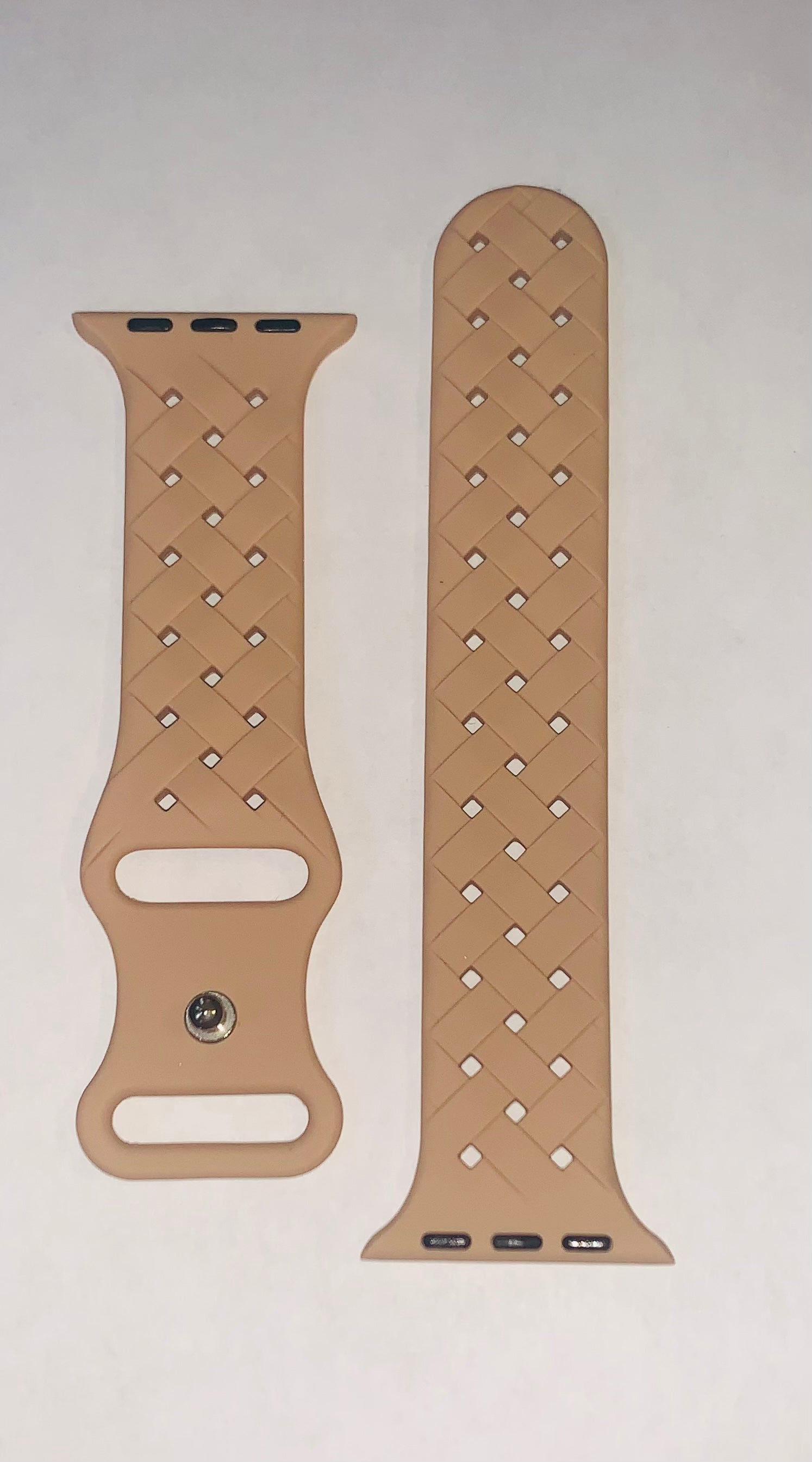 Beige Soft Sillicon Sport Watch Band- (Compatible with 38, 40 & 41)