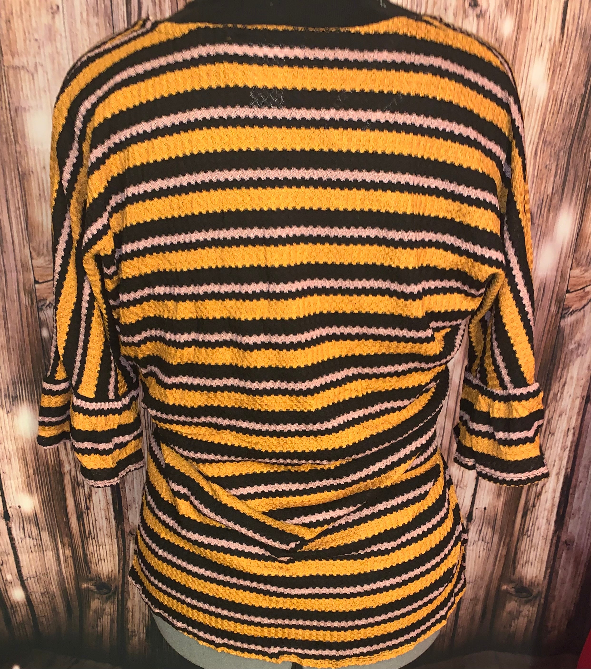 MUSTARD MULTI STRIPES CARDIGAN