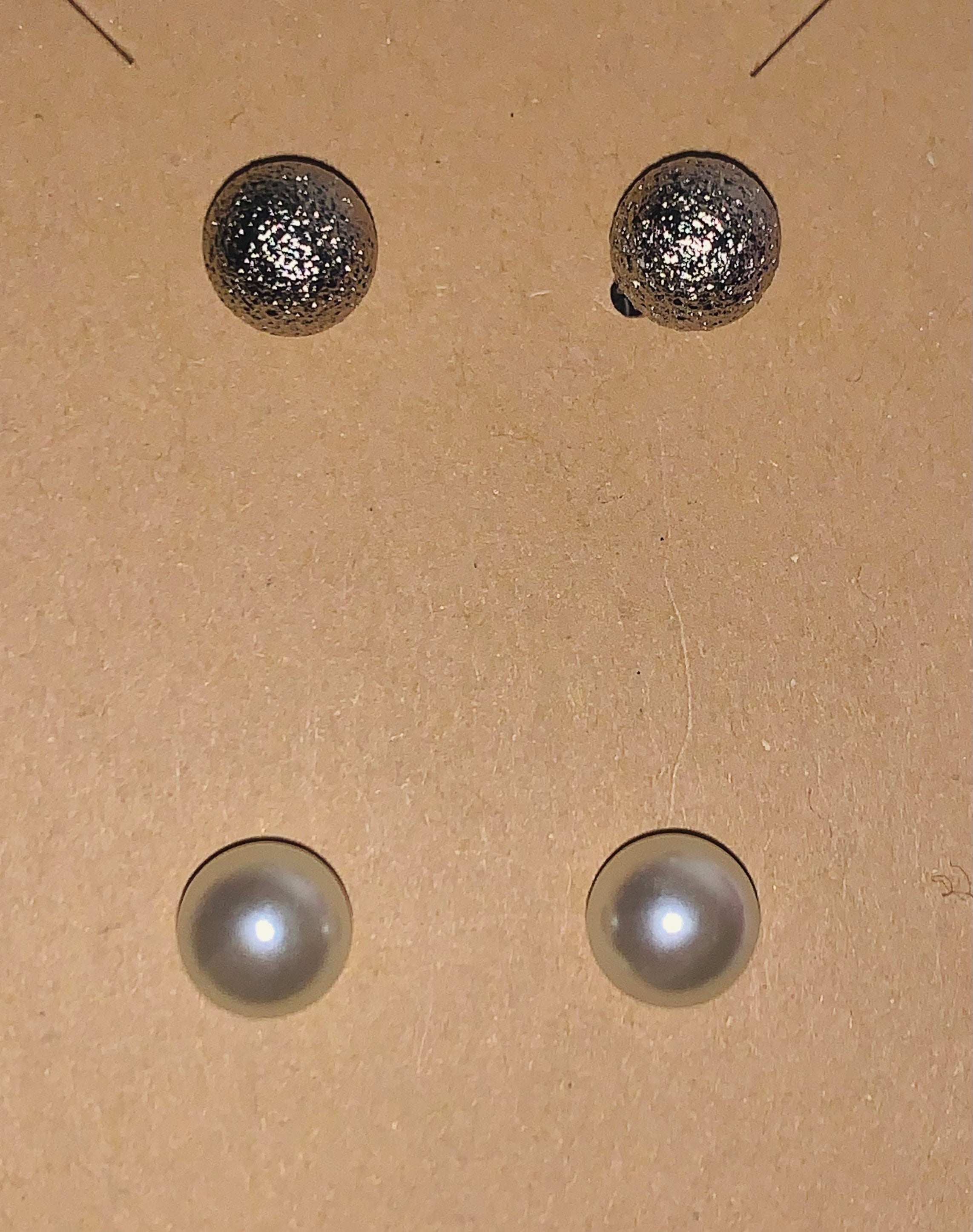 Elegant Pearl & Silver Earrings