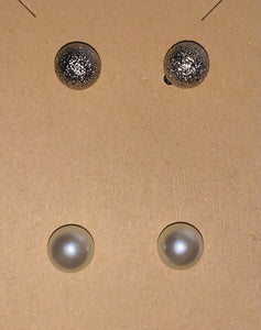 Elegant Pearl & Silver Earrings