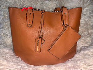 MW Reversible Brown Tote Purse