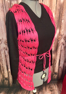 FUCHSIA CROCHET VEST