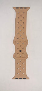 Beige Soft Sillicon Sport Watch Band- (Compatible with 38, 40 & 41)