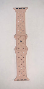 Light Pink Soft Sillicon Sport Watch Band- (Compatible with 42, 44 & 45)