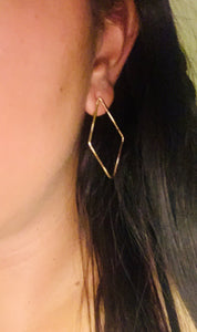 Single 3D Gold Earrings