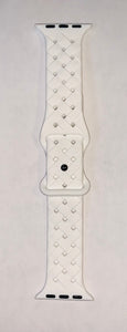 White Soft Sillicon Sport Watch Band- (Compatible with 42, 44 & 45)