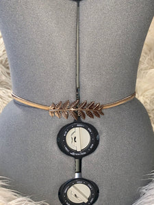 GOLD FEATHER ELASTIC WAIST BELT