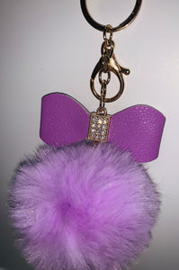 BOW POMPOM KEYCHAIN