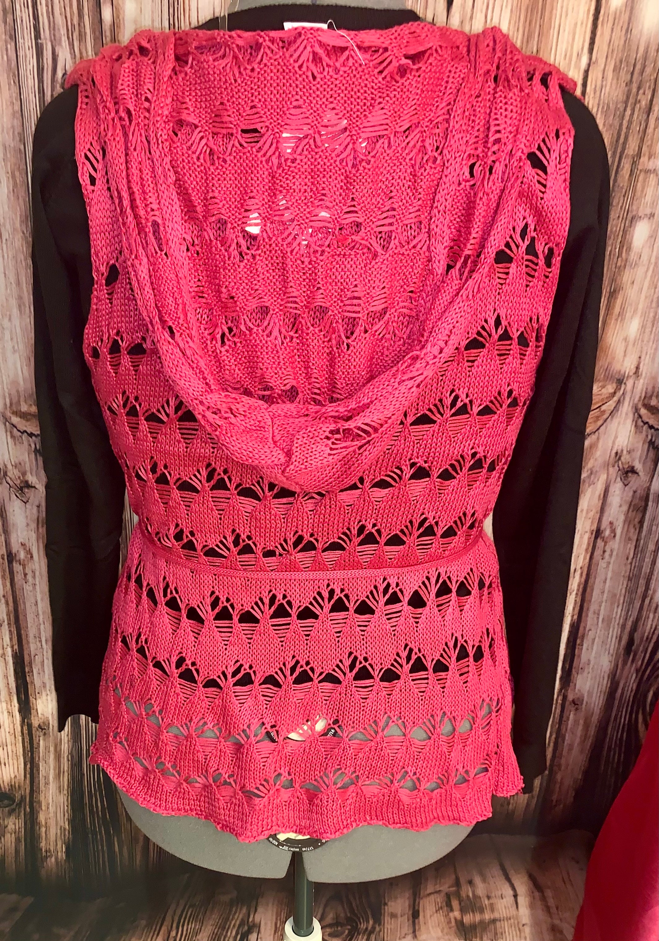 FUCHSIA CROCHET VEST