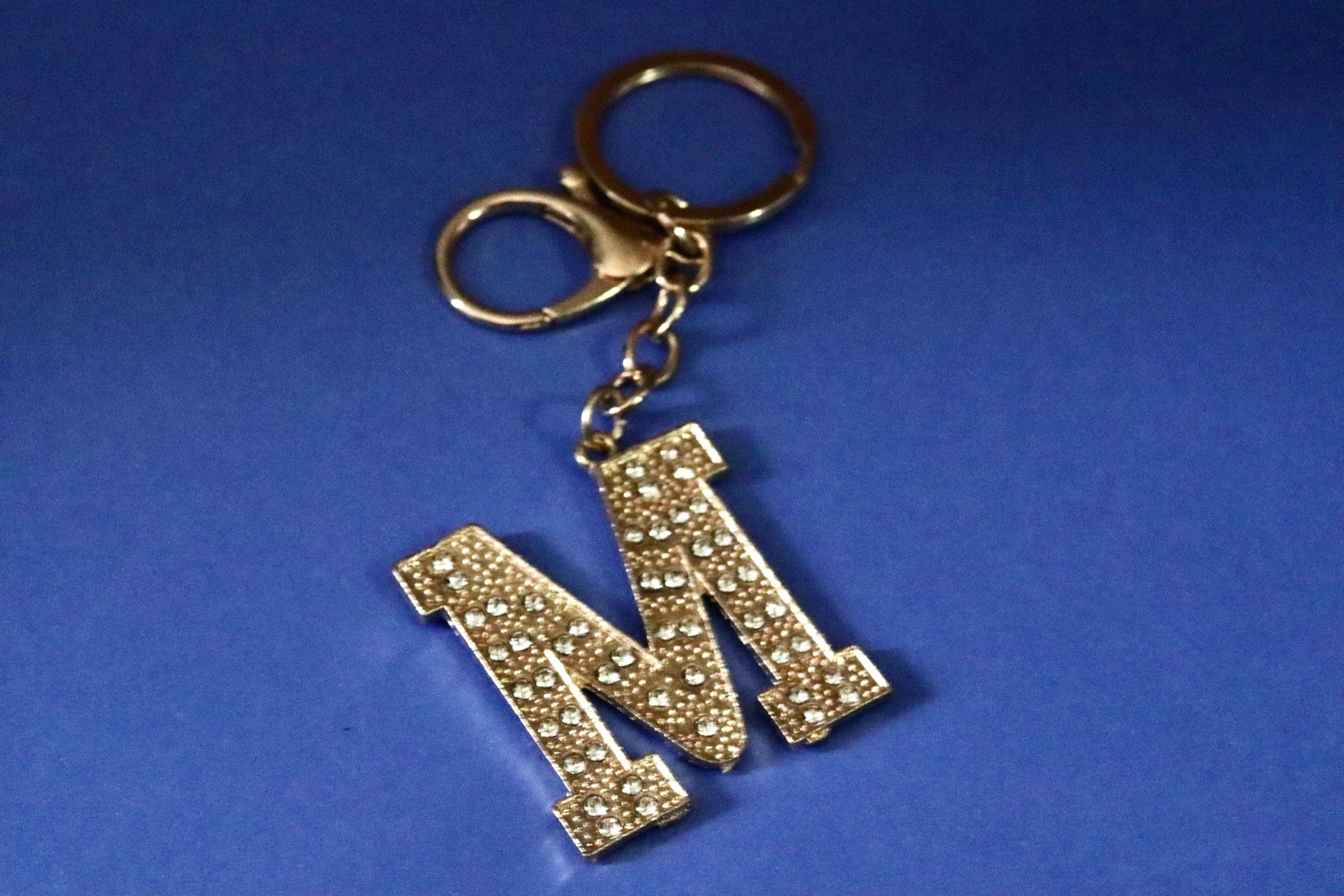 Rhinestones Letters Keychain