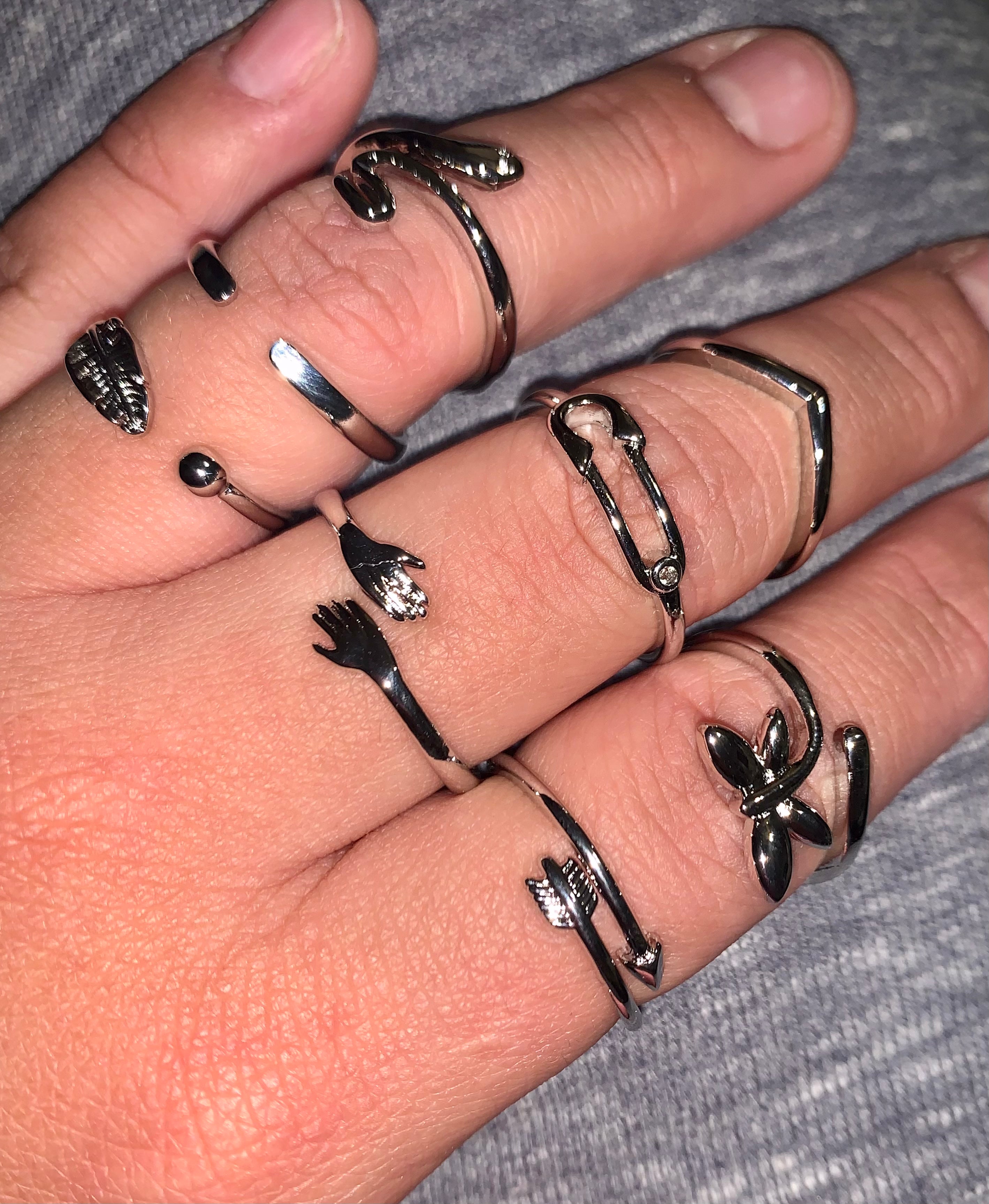 One Open Adjustable Stacking Ring- Snake Style