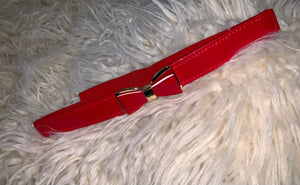 RED BOW ELASTIC WAIST BELT