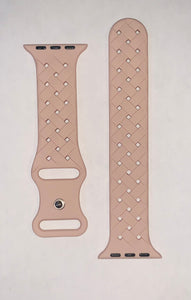 Light Pink Soft Sillicon Sport Watch Band- (Compatible with 42, 44 & 45)