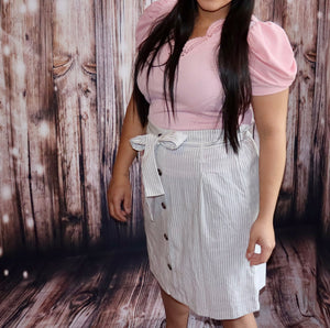 HIGH WAIST IVORY SKIRT