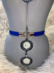 BLUE WITH GOLD BUCKLE