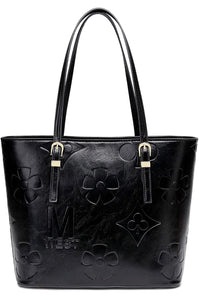 BLACK FLORAL SHOULDER BAG