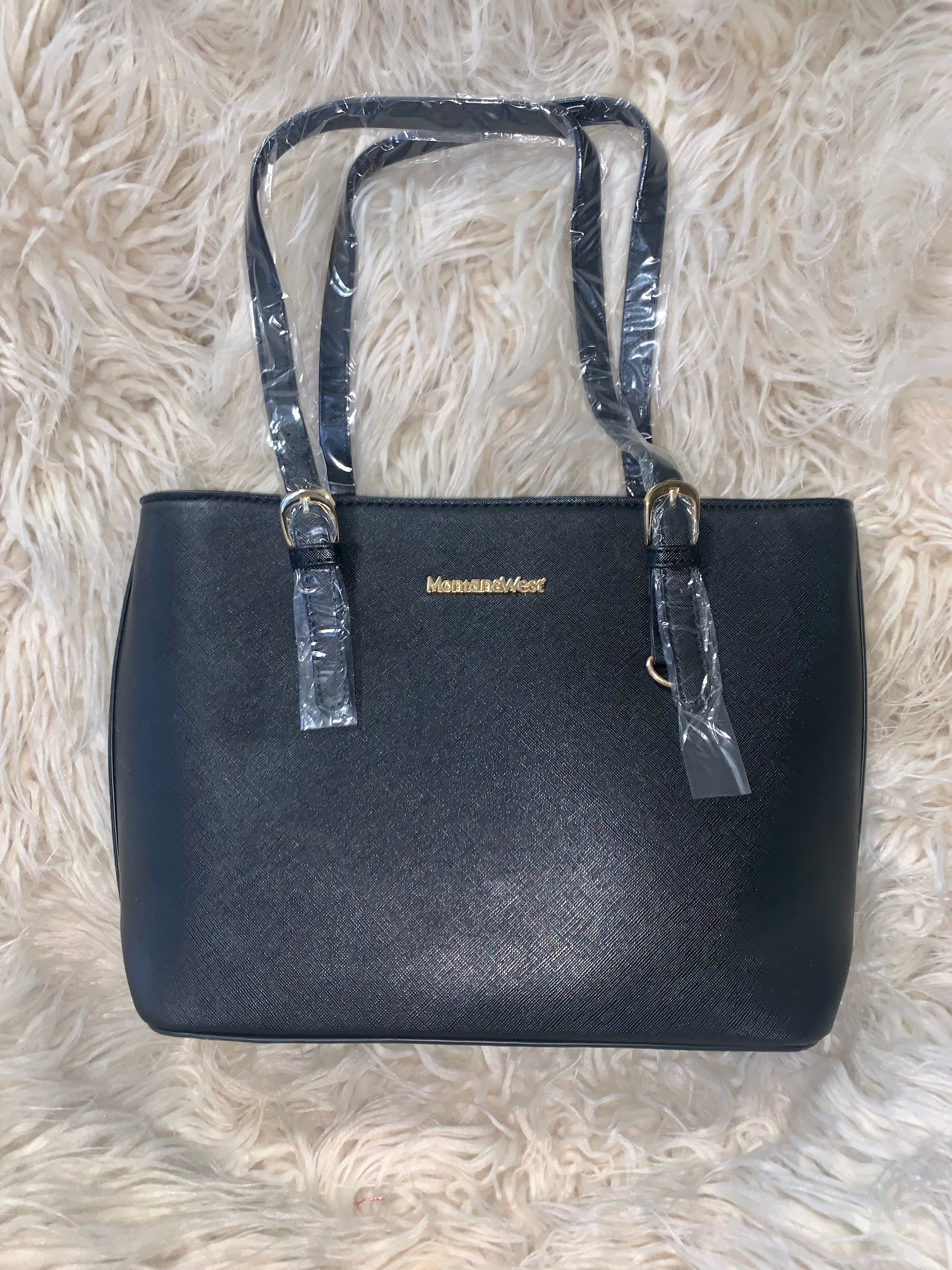 Black Handbag Tote Style Medium for Women