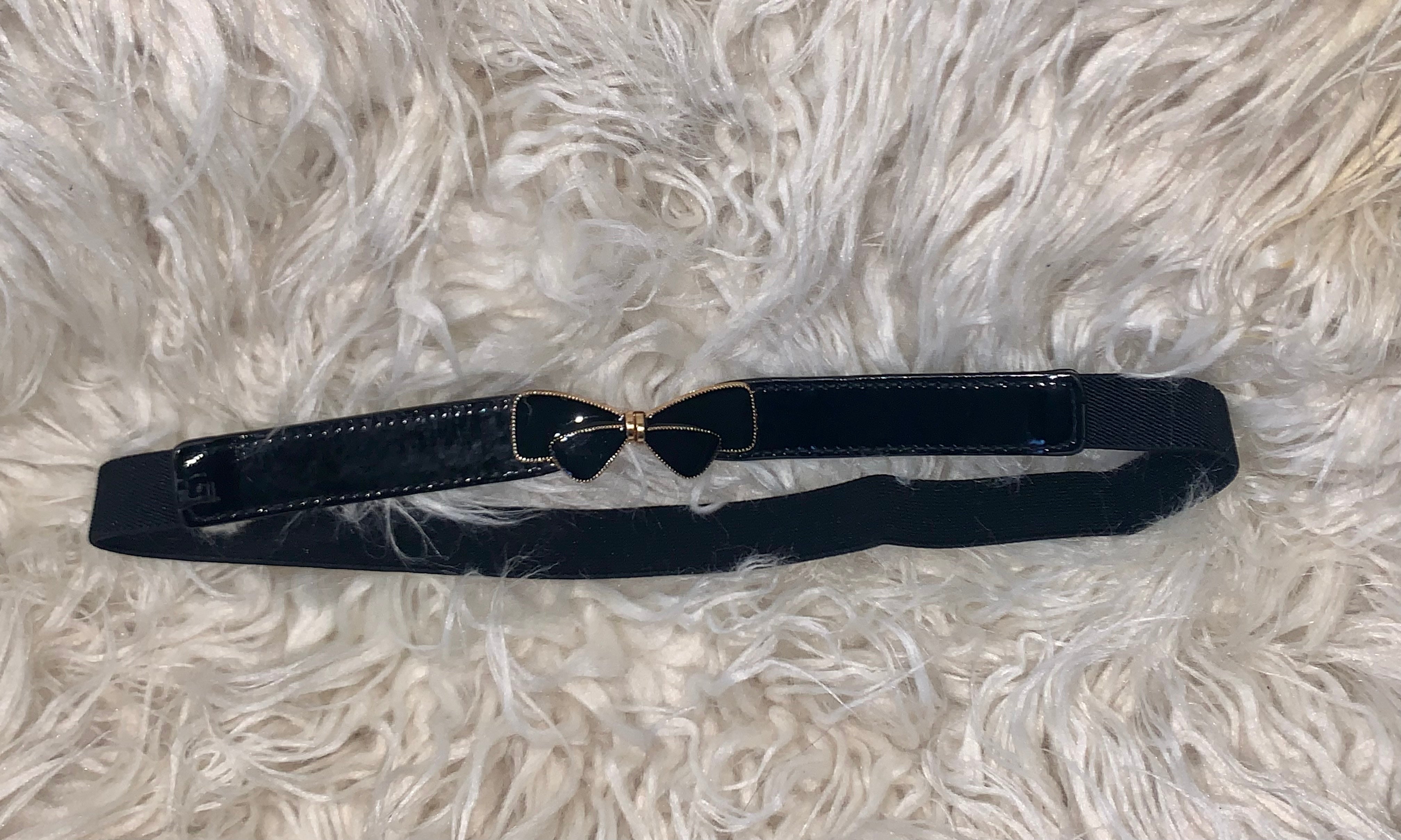 BLACK BOW WAIST ELASTIC BELT