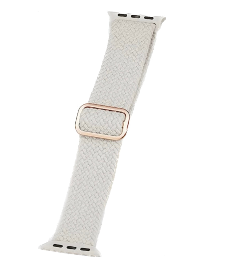 Watch Stretchy Band White- (Compatible with 42 ,45, & 45)