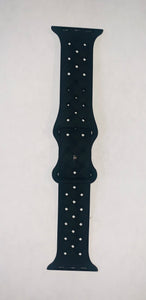 Black Soft Sillicon Sport Watch Band- (Compatible with 38, 40 & 41)