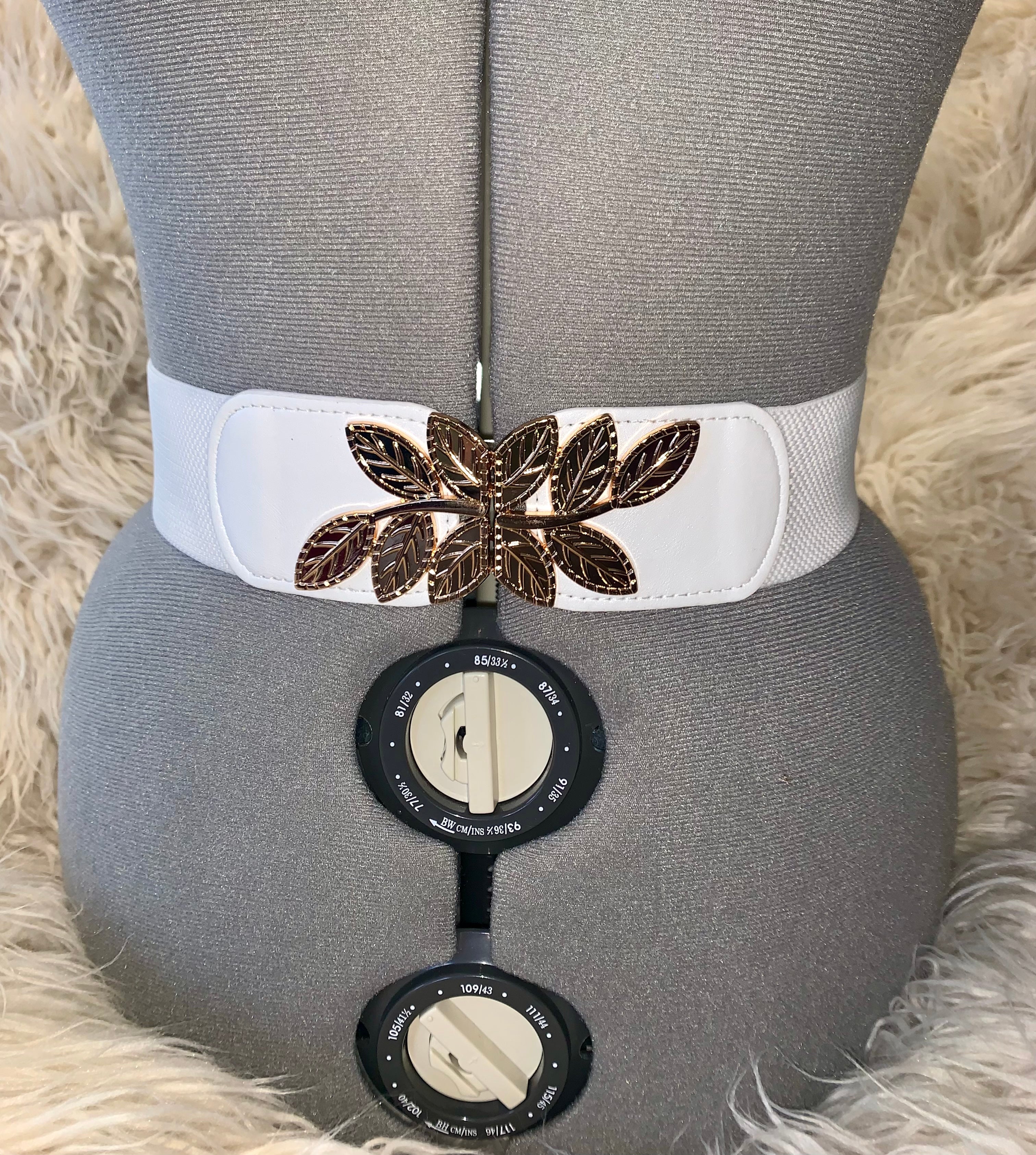 White Waist Elastic Belt