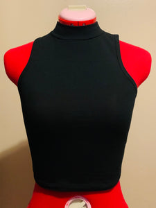 Mock Neck Tank Crop Top