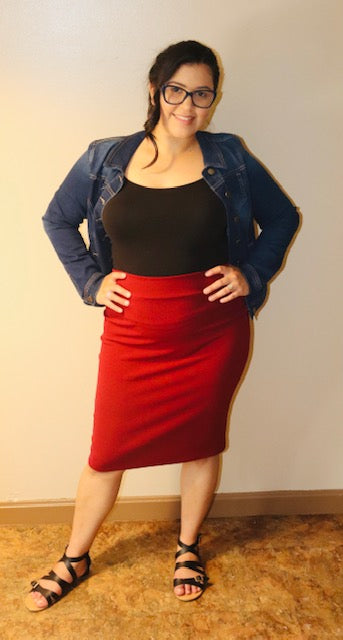 Knee Length Pencil Skirt