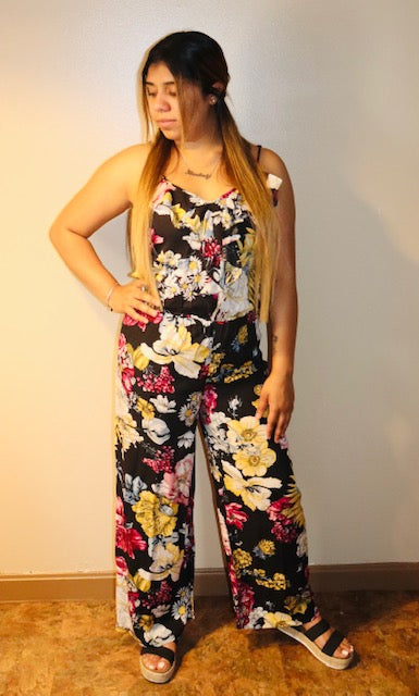 Floral Casual Long Romper