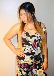 Floral Casual Long Romper