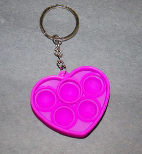 Heart Push Bubbles Keychain