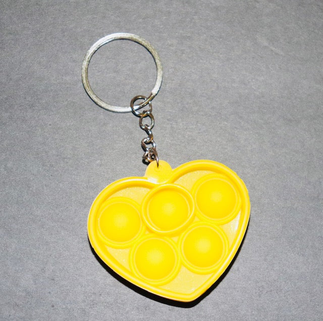 Heart Push Bubbles Keychain