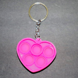 Heart Push Bubbles Keychain