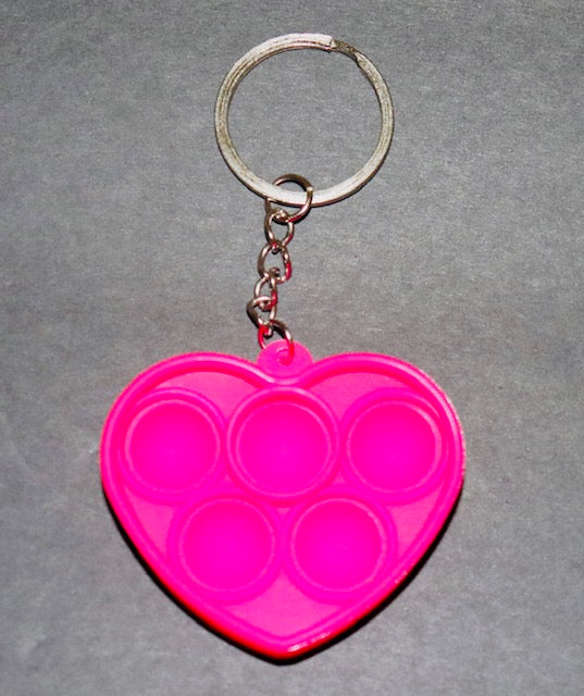 Heart Push Bubbles Keychain