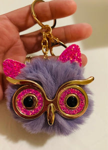 Owl Pompom Keychains