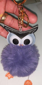 Owl Pompom Keychains