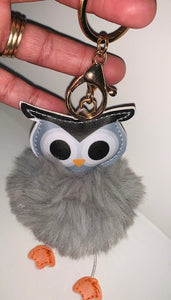 Owl Pompom Keychains